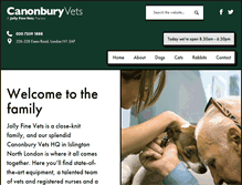 Tablet Screenshot of canonburyvets.com